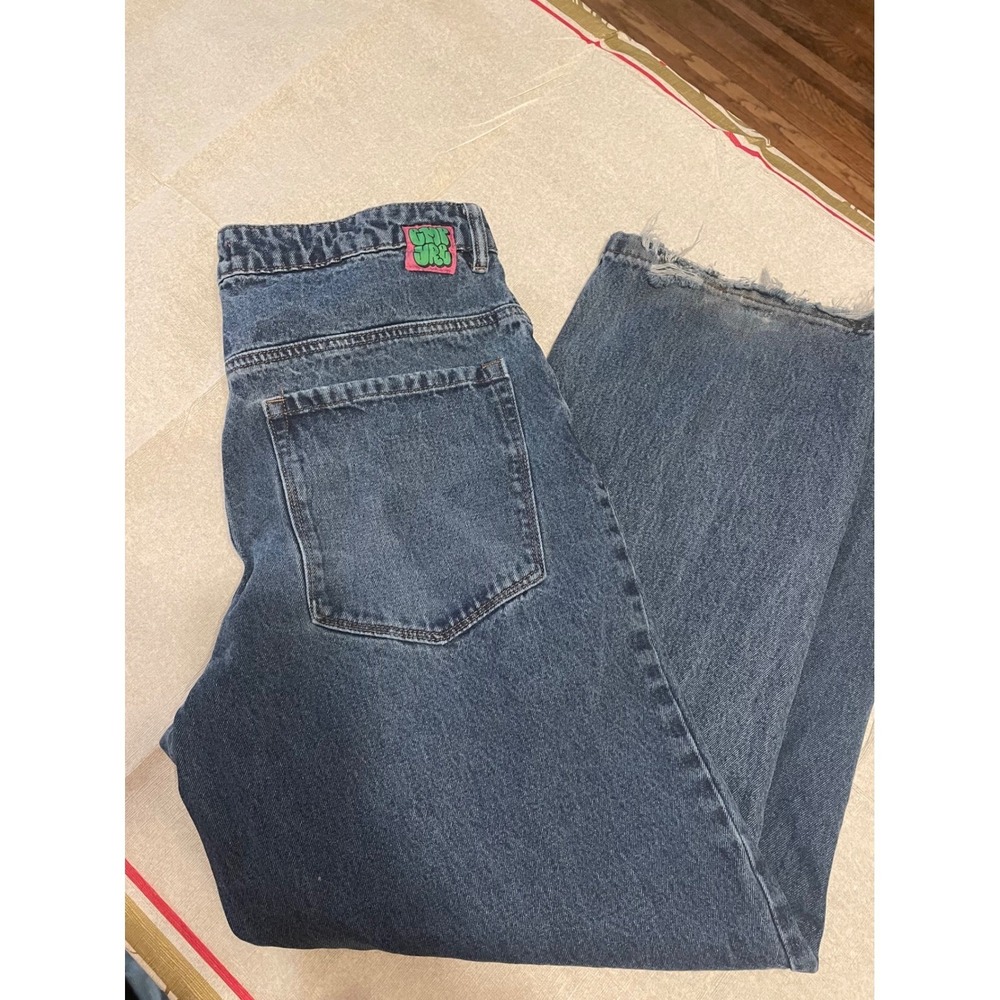 GUMBY Vintage Jeans Women's Size 10 Blue Denim Relaxed Fit Distressed Cuffs